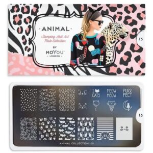 MoYou London Stempelplatte „Animals Collection“ Nr. 15