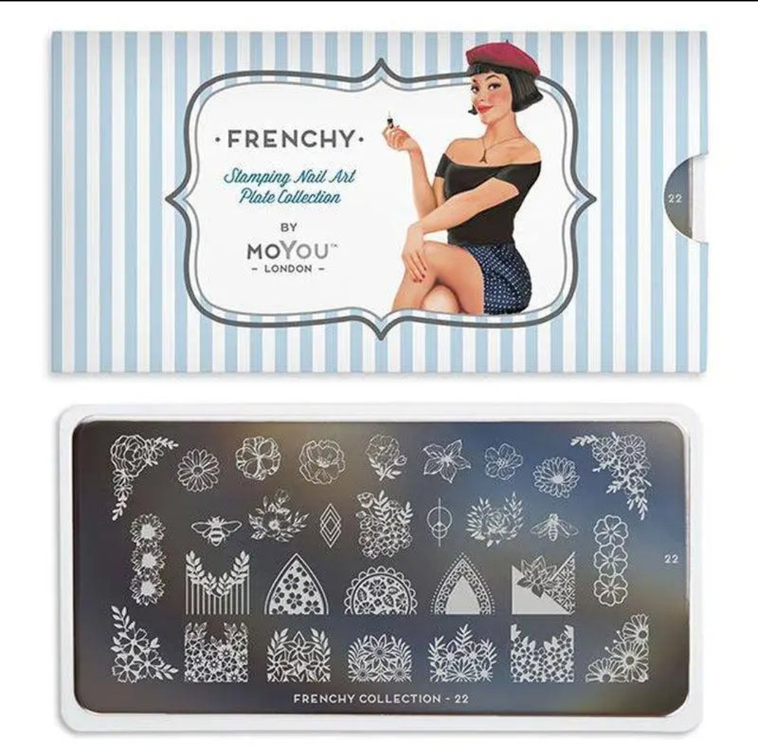 MoYou London Stempelplatte „Frenchy Edition“ Nr. 22