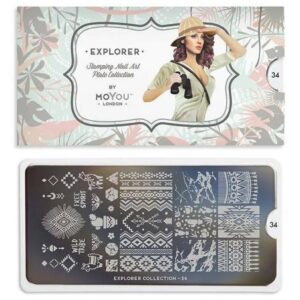 MoYou London Stempelplatte „Explorer Collection“ Nr. 34
